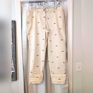 LSU Fan? Check Out These Stylish Cream Pants with Embroidered Details